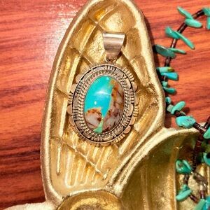 Navajo Made Turquoise Pendant